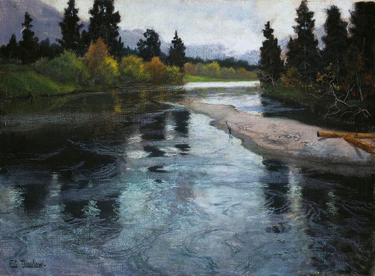 Fluss, ca. 1883 von Fritz Thaulov