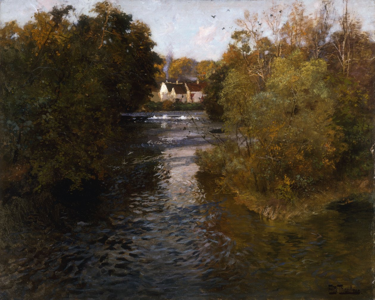 Eine französische Flusslandschaft von Frits Thaulow