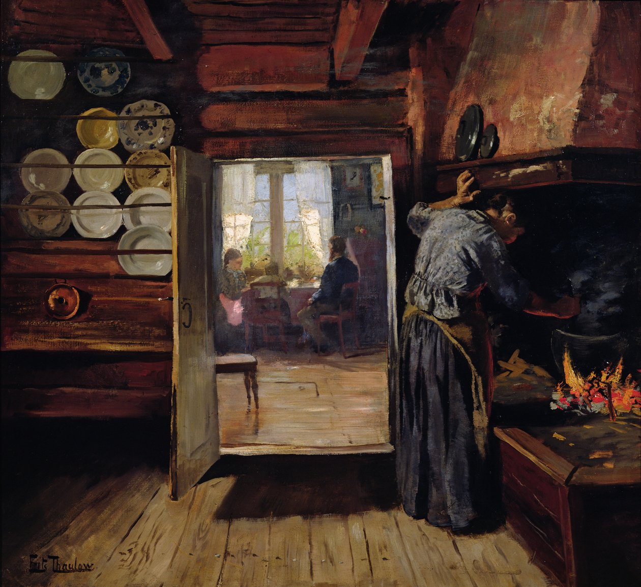 Innenraum in Seljord von Fritz Thaulow