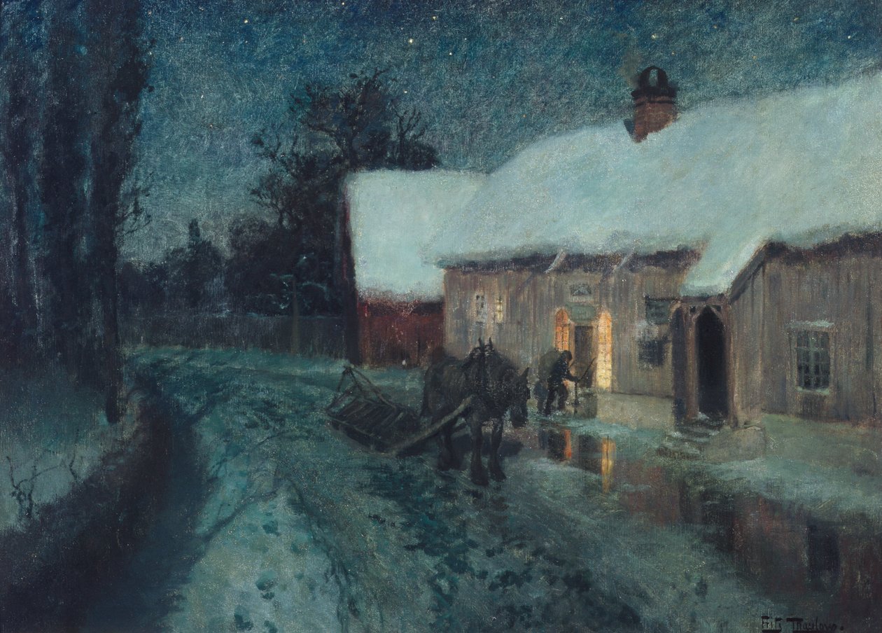 Nacht, ca. 1900 von Fritz Thaulow