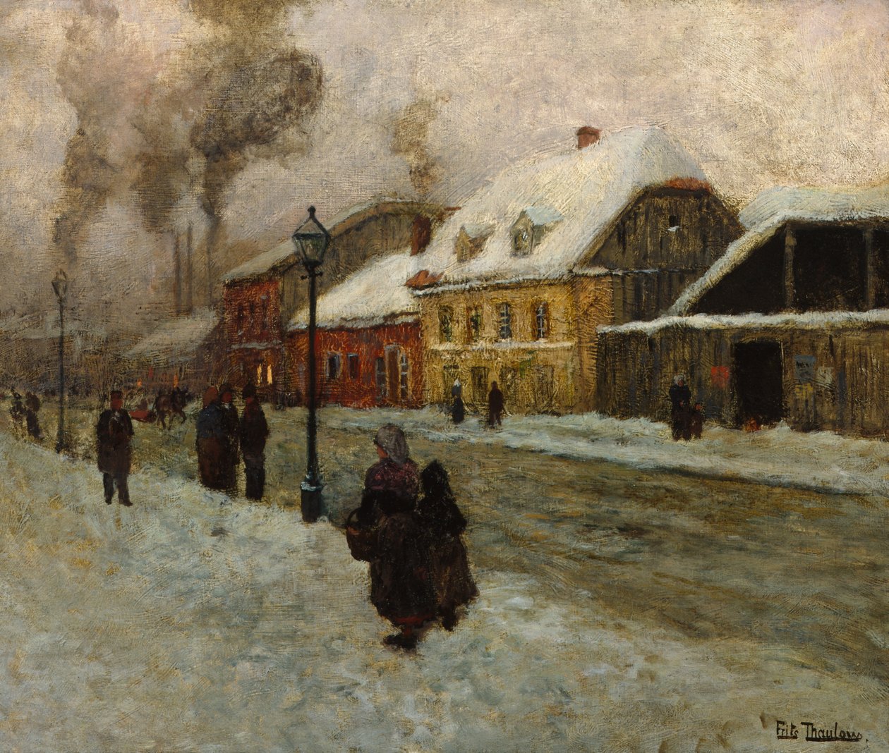 Straßenabschnitt aus Groenland (Oslo) von Fritz Thaulow