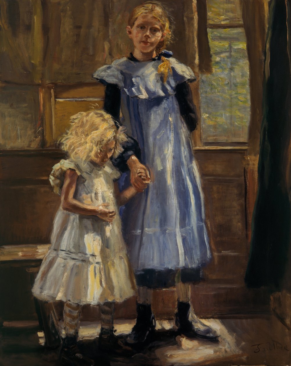 Zwei Mädchen von Fritz von Uhde