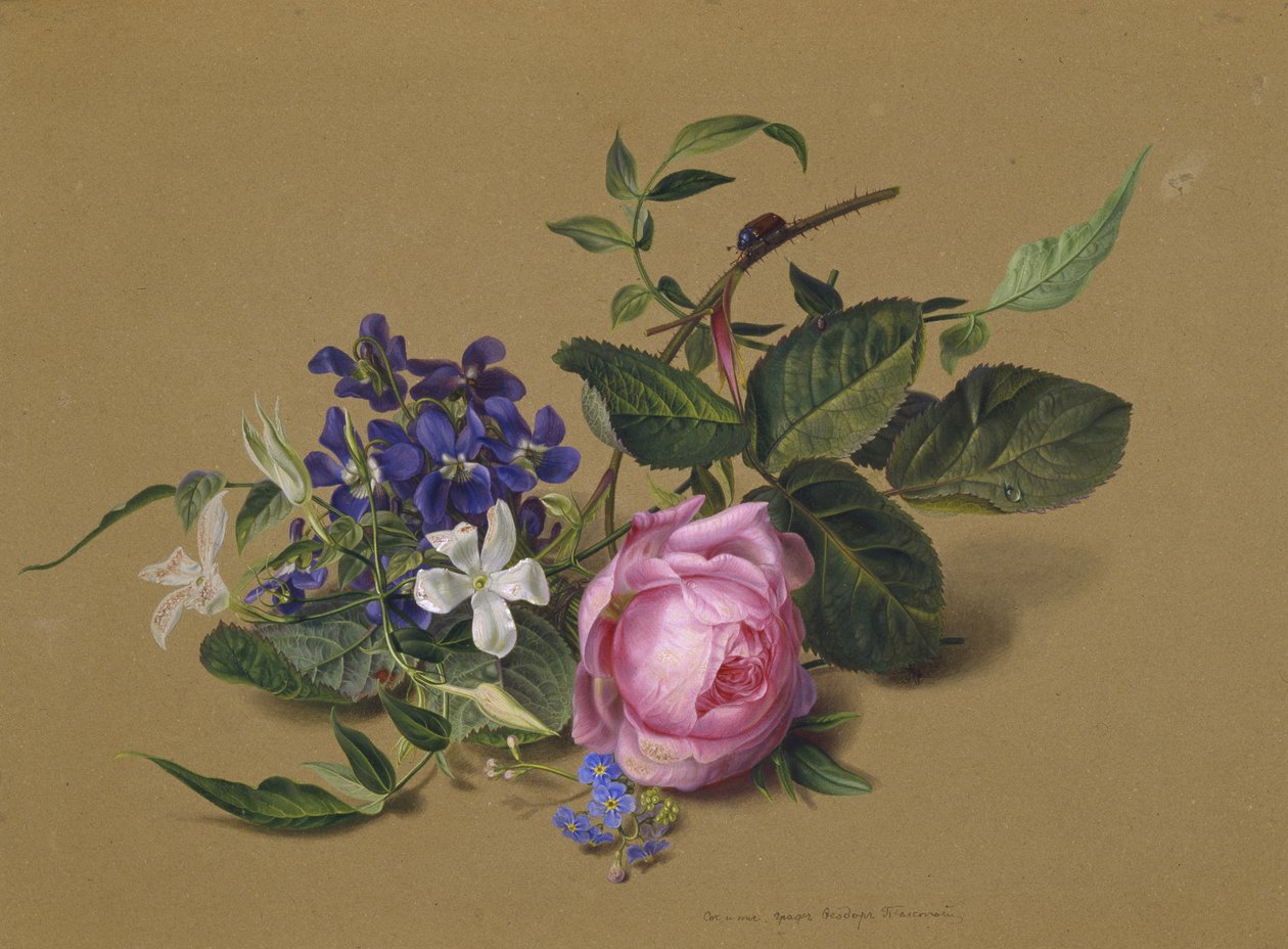 Käfer am Rosenast von Fyodor Petrovich Tolstoy