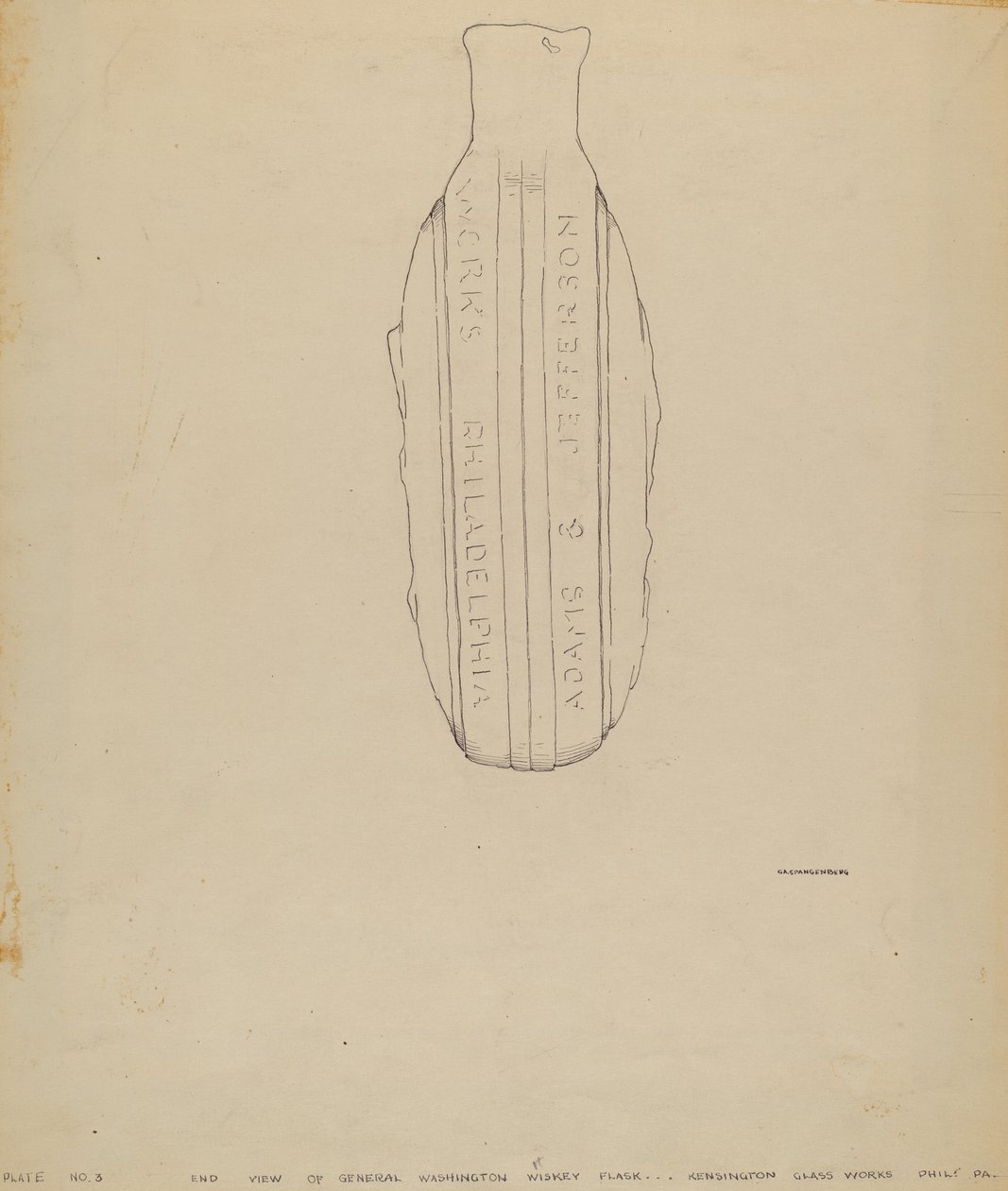Gen. Washington Flasche von G.A. Spangenberg
