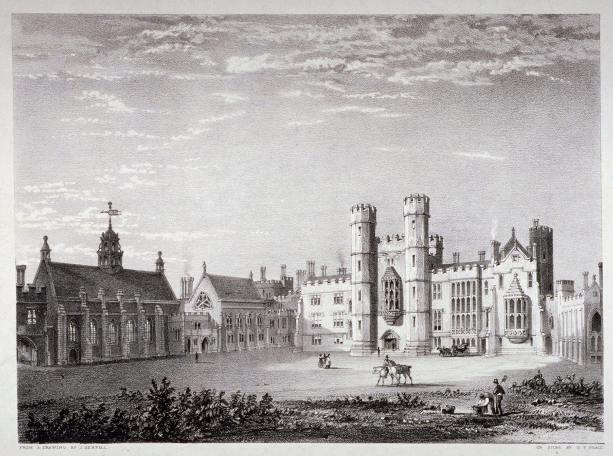 Lambeth Palace, London, um 1830 von GF Bragg