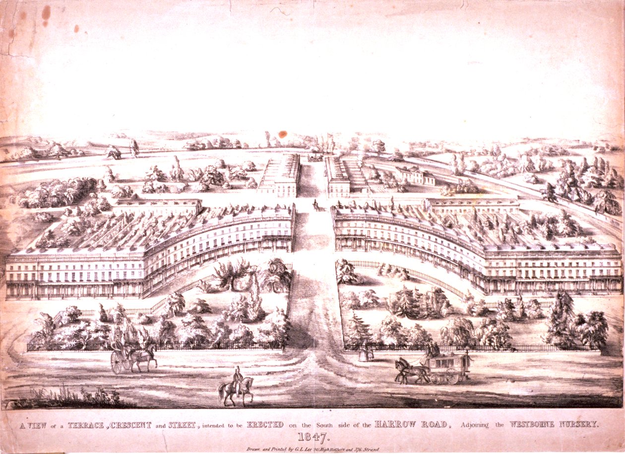 Harrow Road, Paddington, 1847 von G.L. Lee