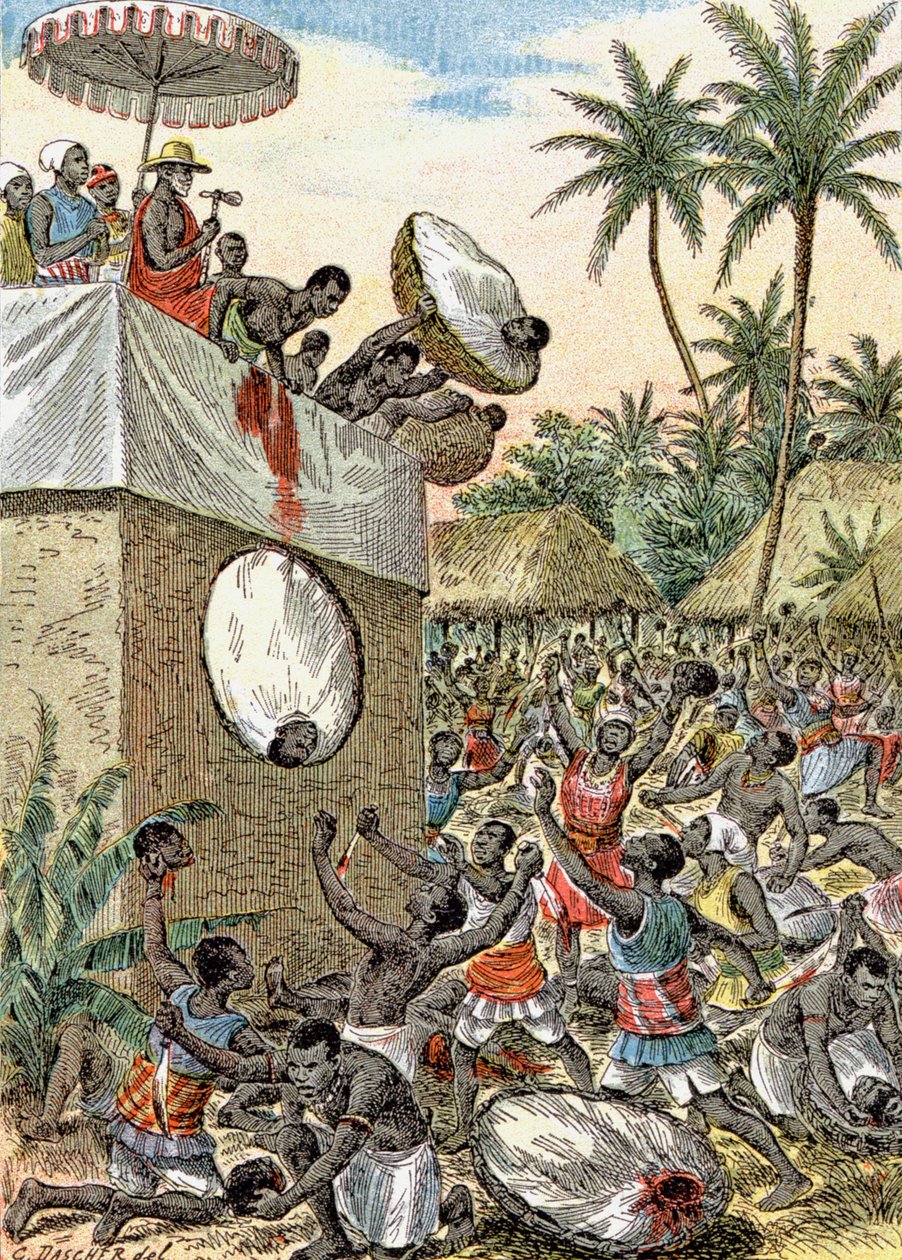 Menschenopfer in Afrika, ca. 1900 von G. Dascher