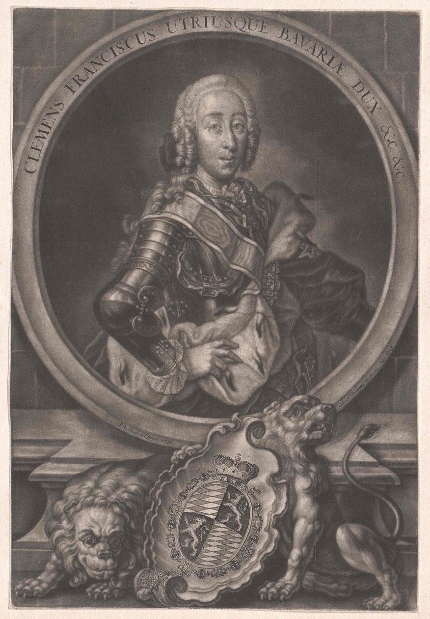 Porträt des Herzogs Clemens Franz von Bayern (1722-1770) von Gabriel Bodenehr the Younger