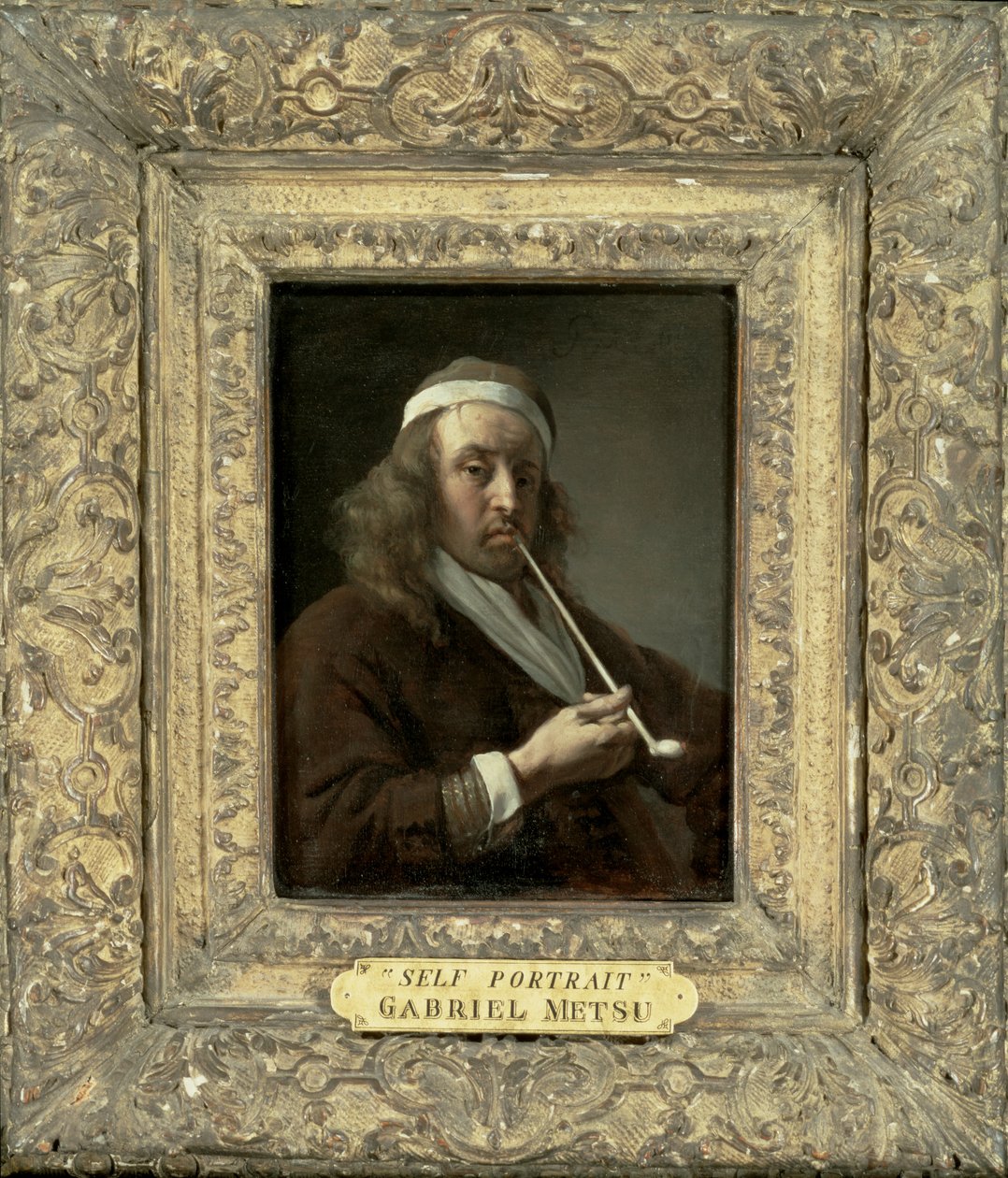 Porträt eines Mannes, angeblich der Künstler von Gabriel Metsu