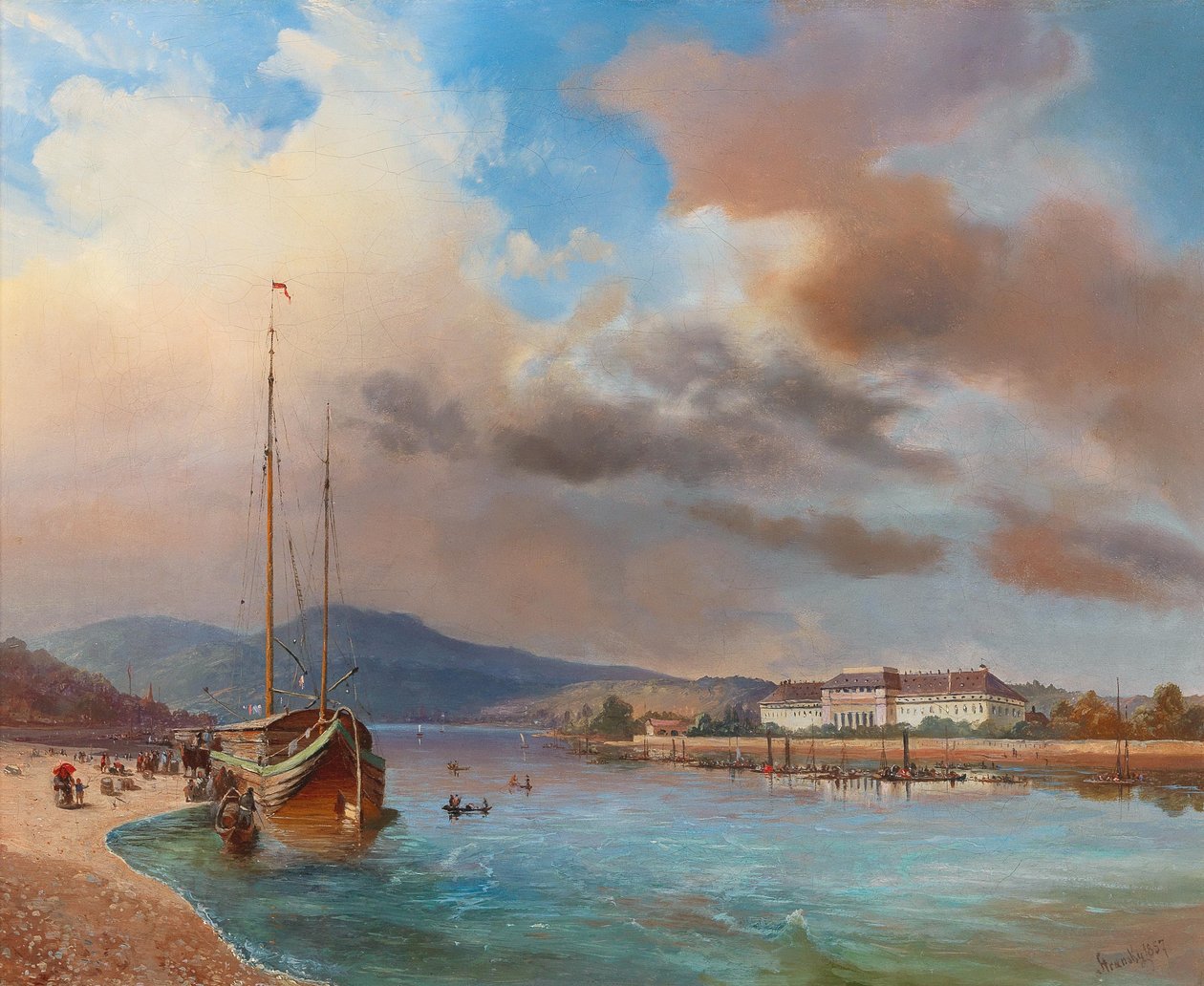 Szene von Koblenz am Rhein von Gabriel Stransky