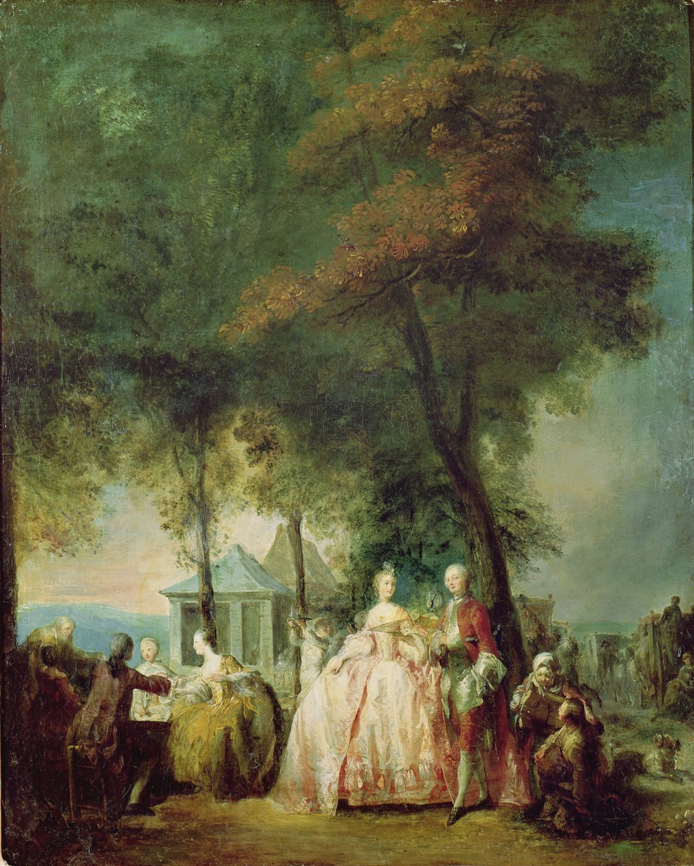 Promenade in Longchamp, ca. 1760 von Gabriel de Saint Aubin