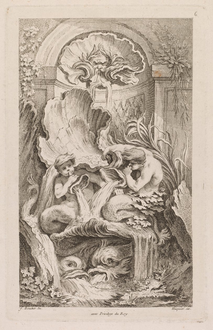 Buch der Brunnen: Nr. 6, um 1736 von Gabriel Huquier