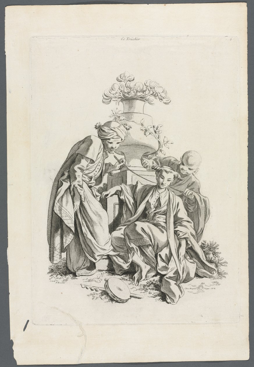 Die Sinne: Tastsinn (nach Boucher) von Gabriel Huquier