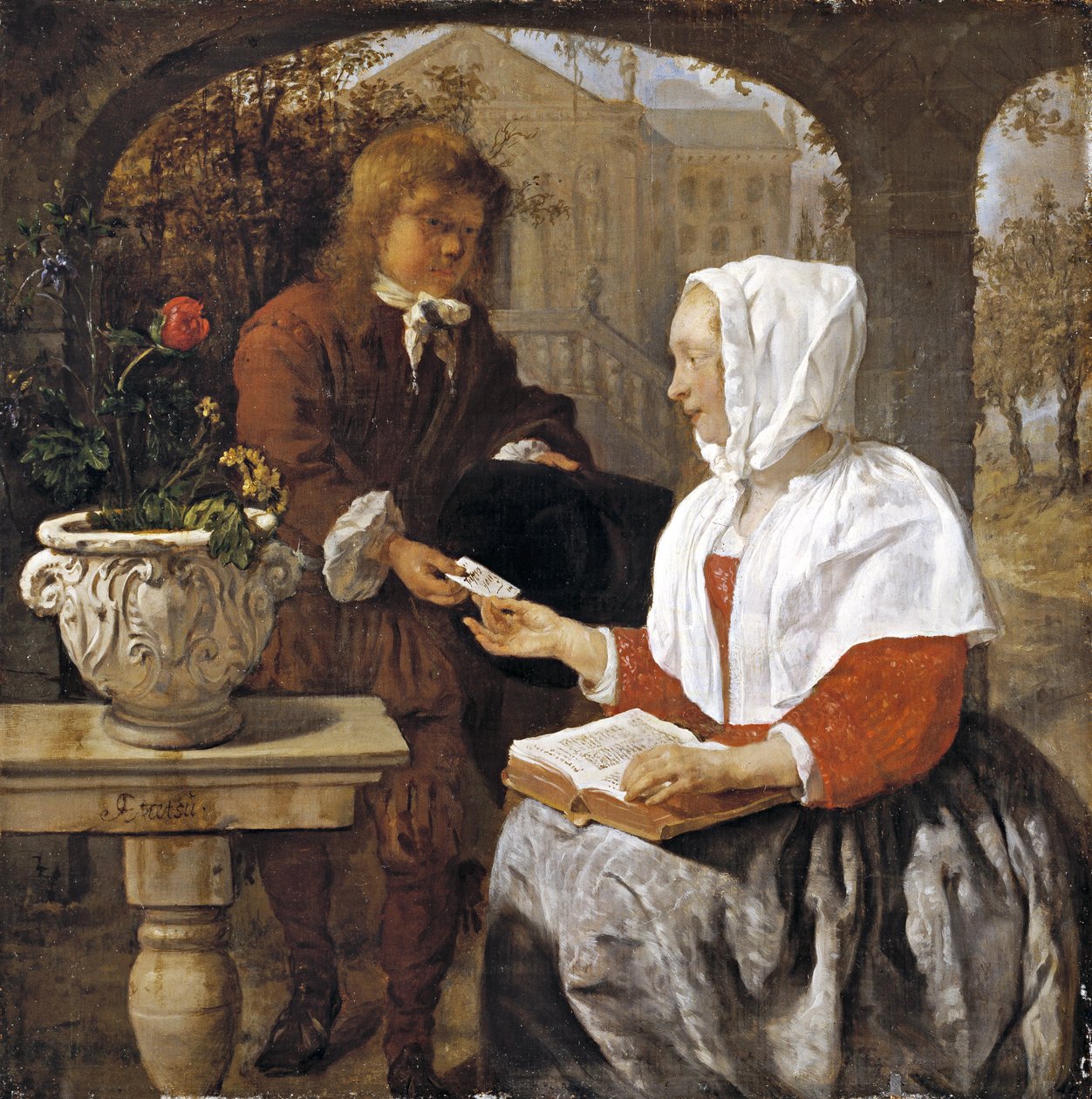 Eine junge Frau erhält einen Brief, ca. 1658 von Gabriel Metsu