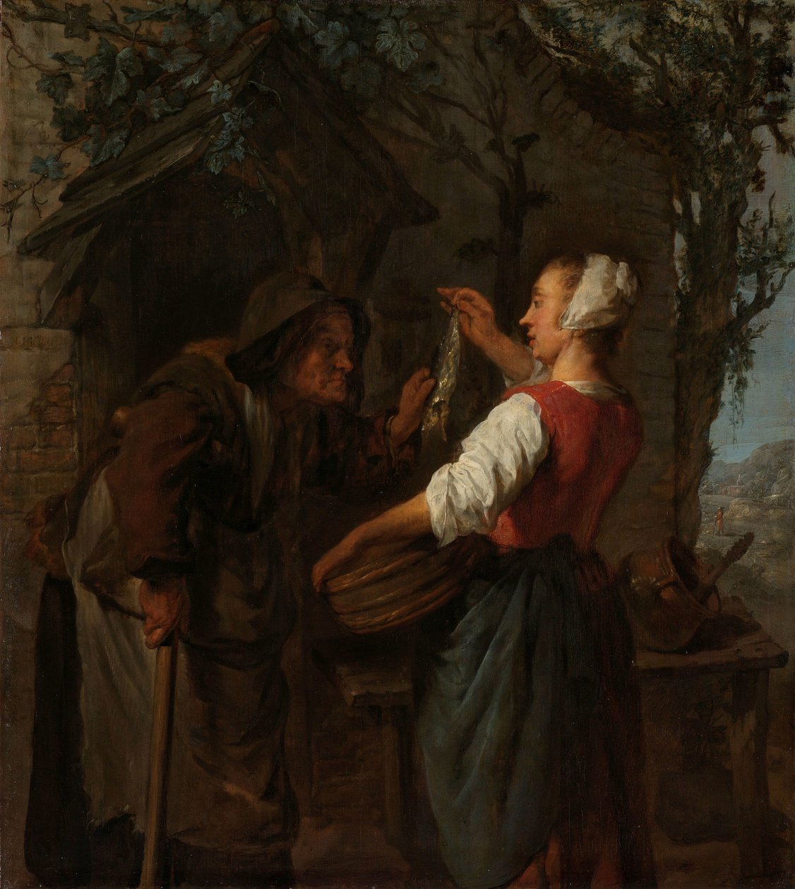 Der Heringsverkäufer von Gabriel Metsu