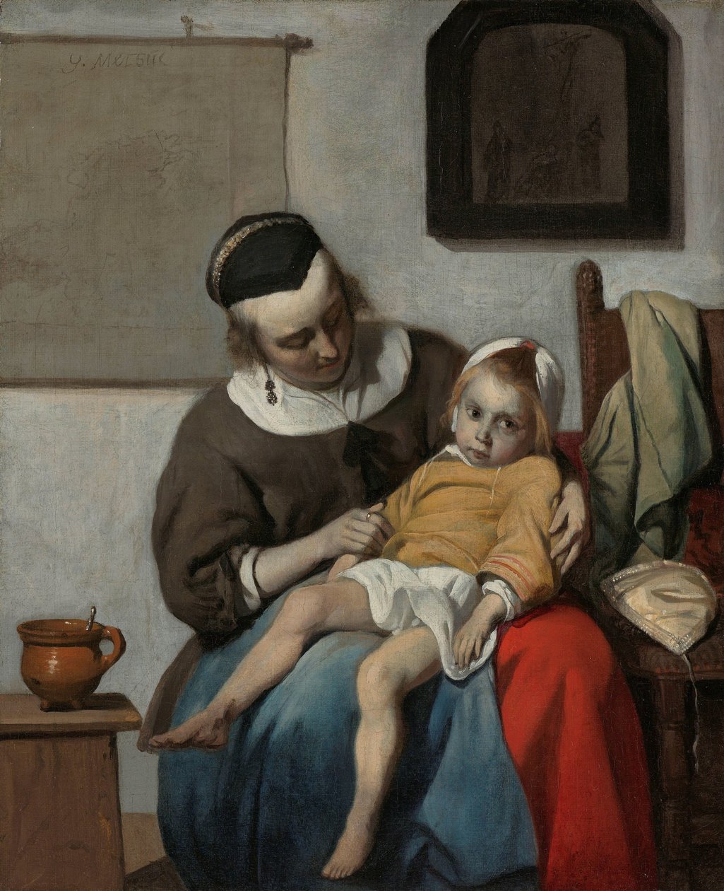 Das kranke Kind von Gabriel Metsu