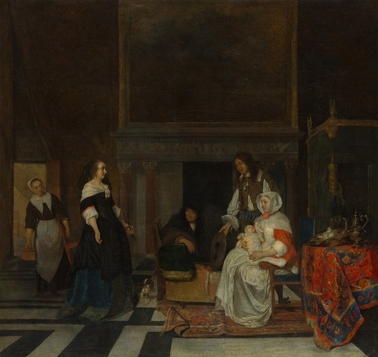 Der Besuch im Kinderzimmer von Gabriel Metsu