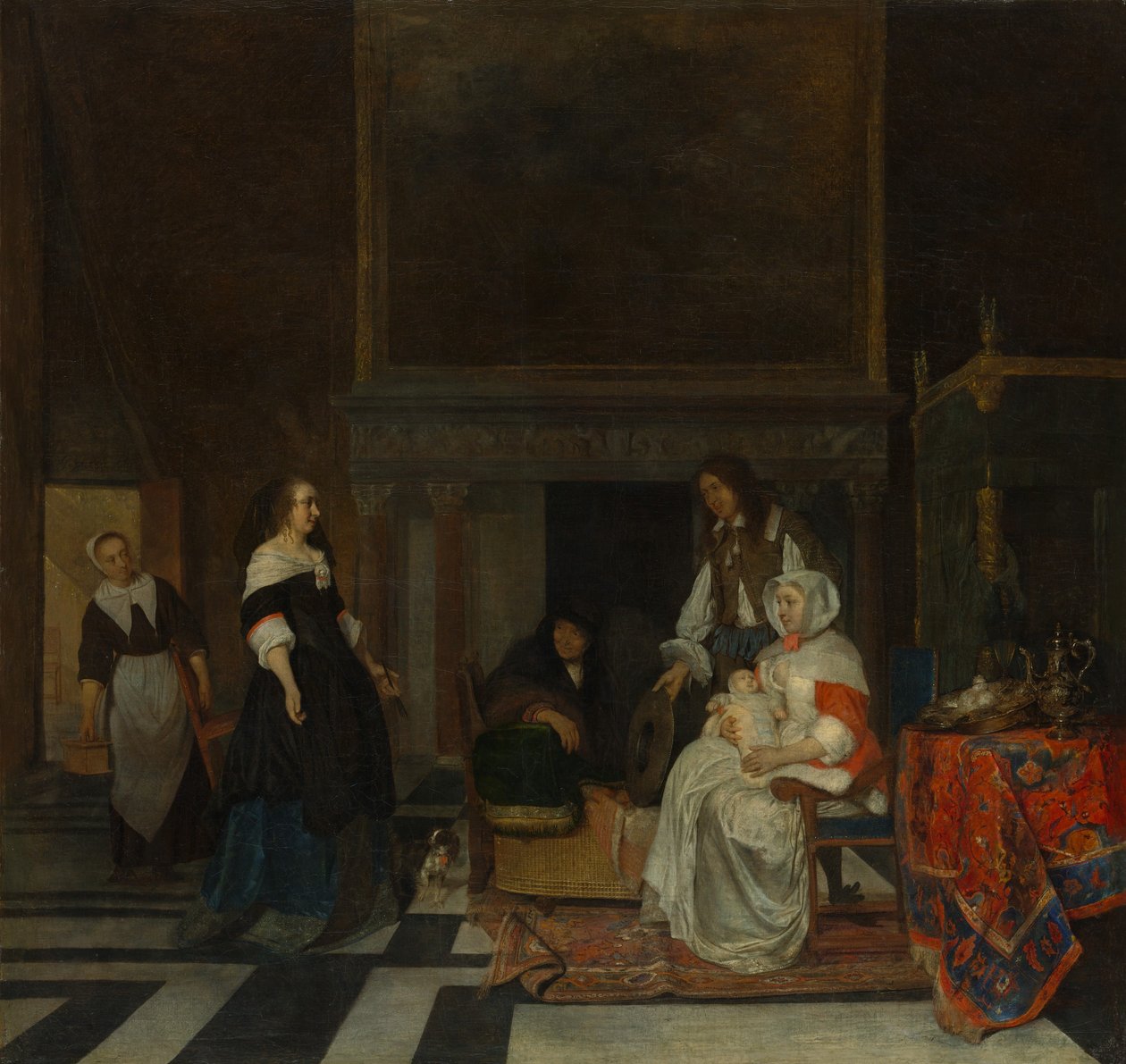 Der Besuch im Kinderzimmer von Gabriel Metsu
