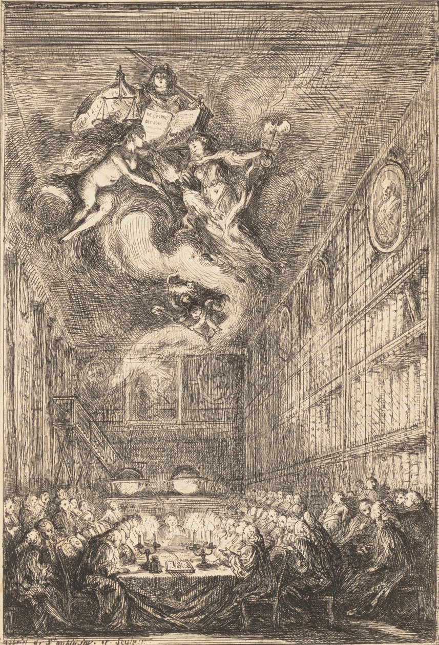 Eine Konferenz von Anwälten, 1776 von Gabriel de Saint Aubin