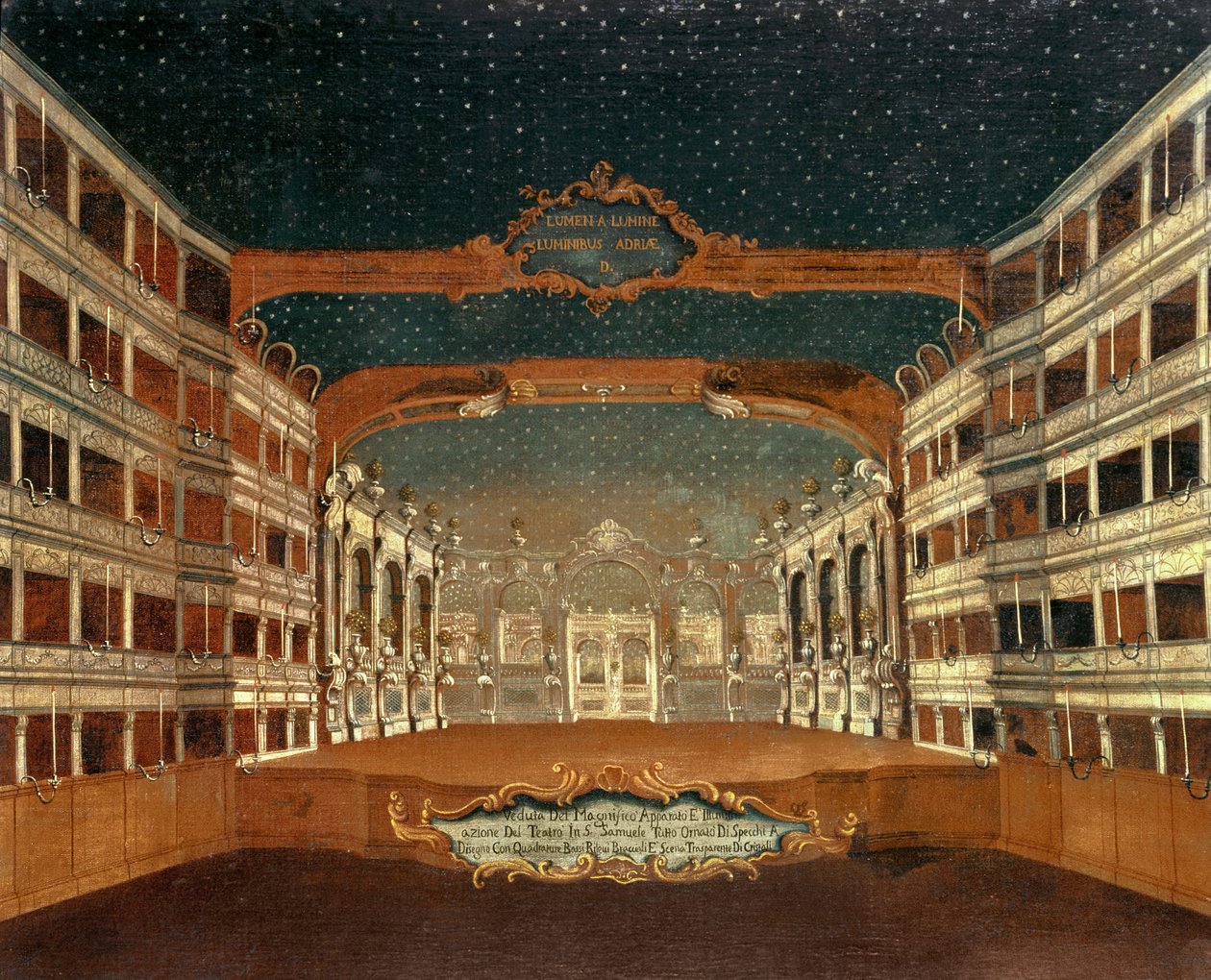 Innenansicht des San Samuele Theaters, Venedig von Gabriele Bella