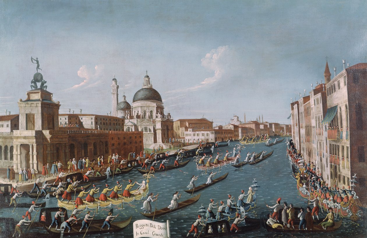 Die Frauenregatta auf dem Canal Grande, Venedig von Gabriele Bella