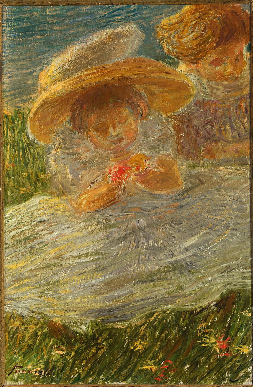 Kinder auf dem Rasen von Gaetano Previati