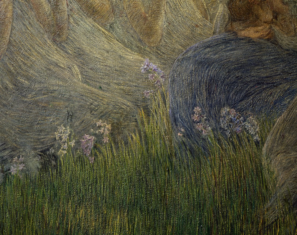 Gras und Blumen, Details aus Die Mutterschaft von Gaetano Previati