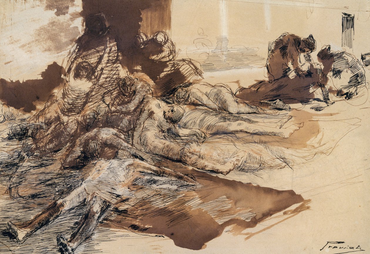 Studie der Pest von Gaetano Previati