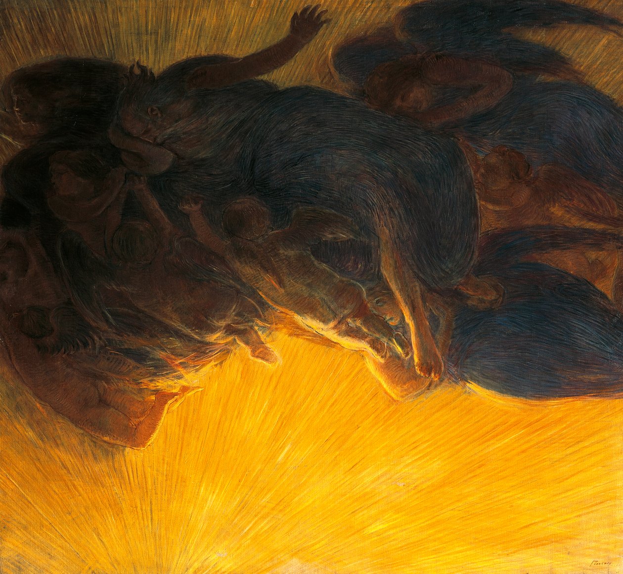 Schöpfung des Lichts von Gaetano Previati
