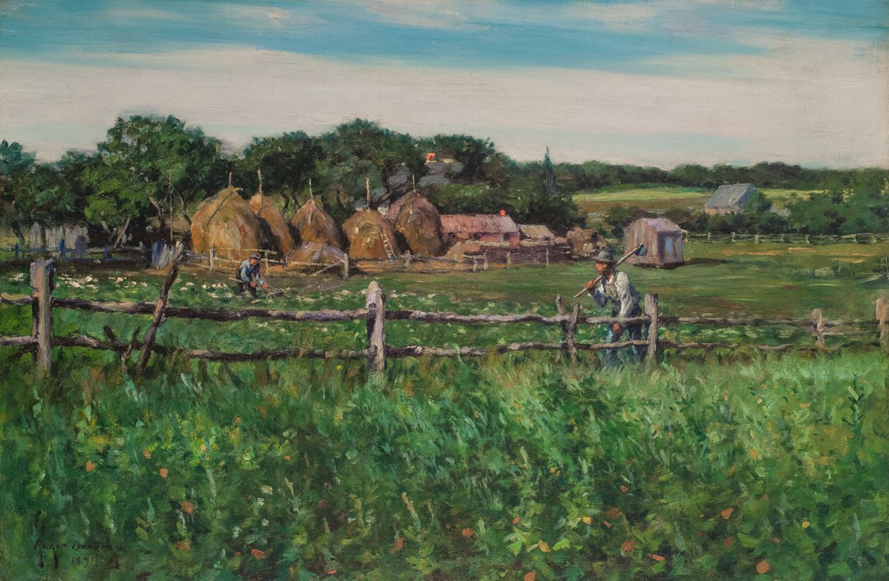 Pflüger in einem eingezäunten Feld von Gaines Ruger Donoho