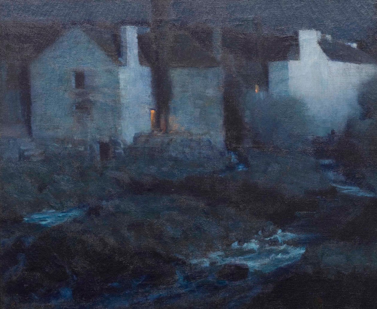 Mondschein, Mühlen in Pont Aven, ca. 1900 von Gaines Ruger Donoho