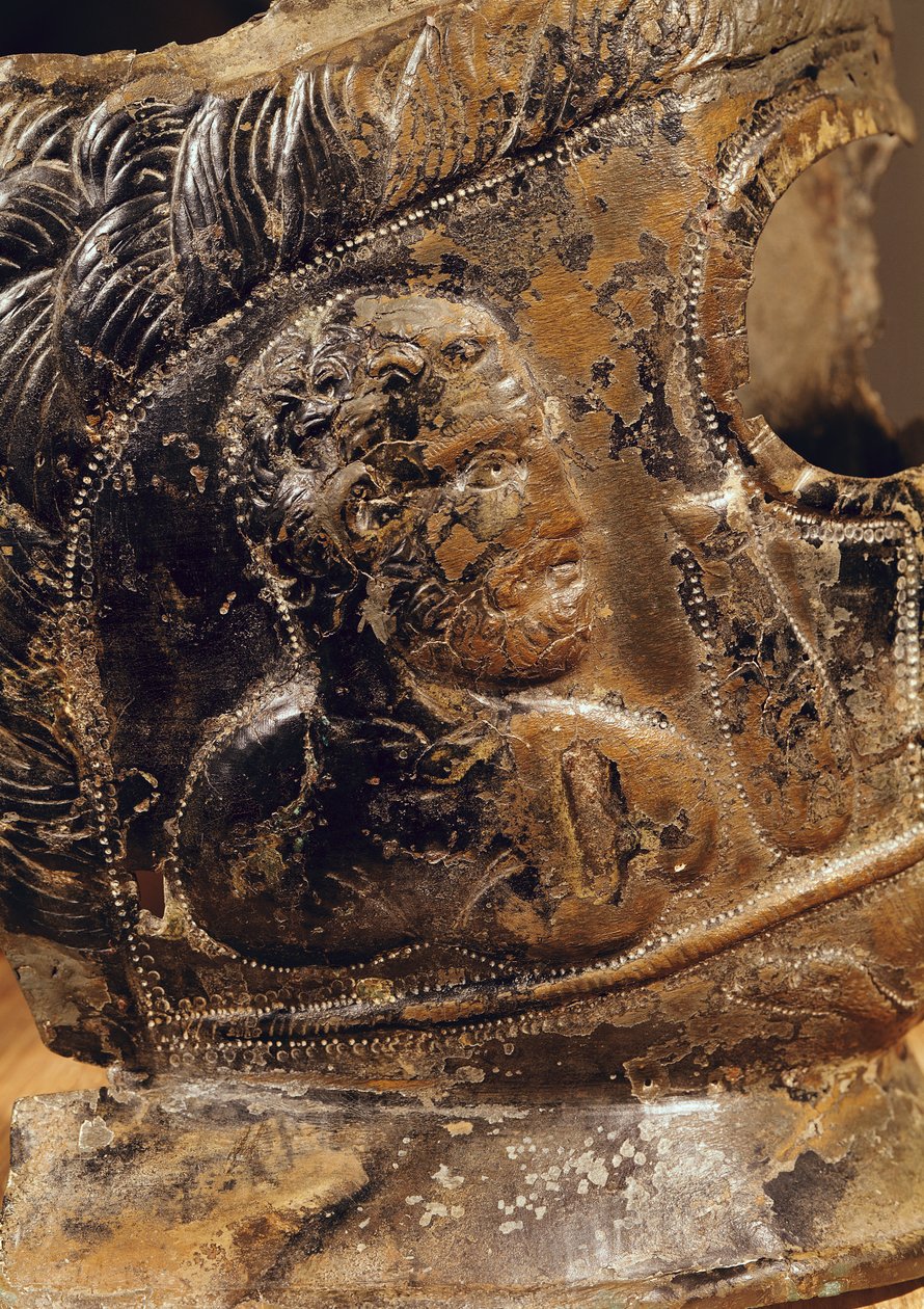 Detail einer Gladiatorenmaske (Detail) von Gallo Roman