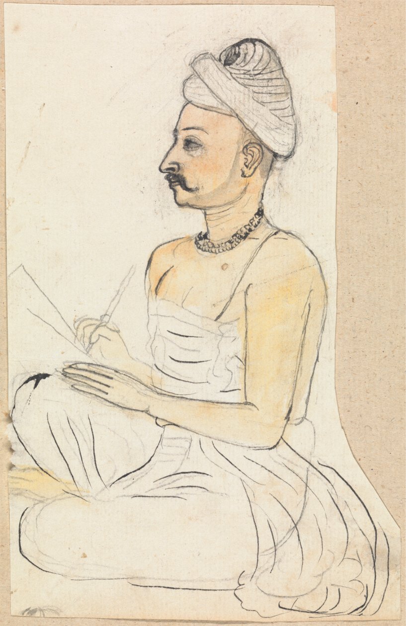 Mann beim Schreiben von Gangaram Chintaman Tambat