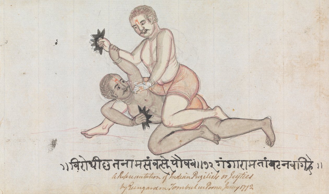 Zwei Jeyties ringen von Gangaram Chintaman Tambat