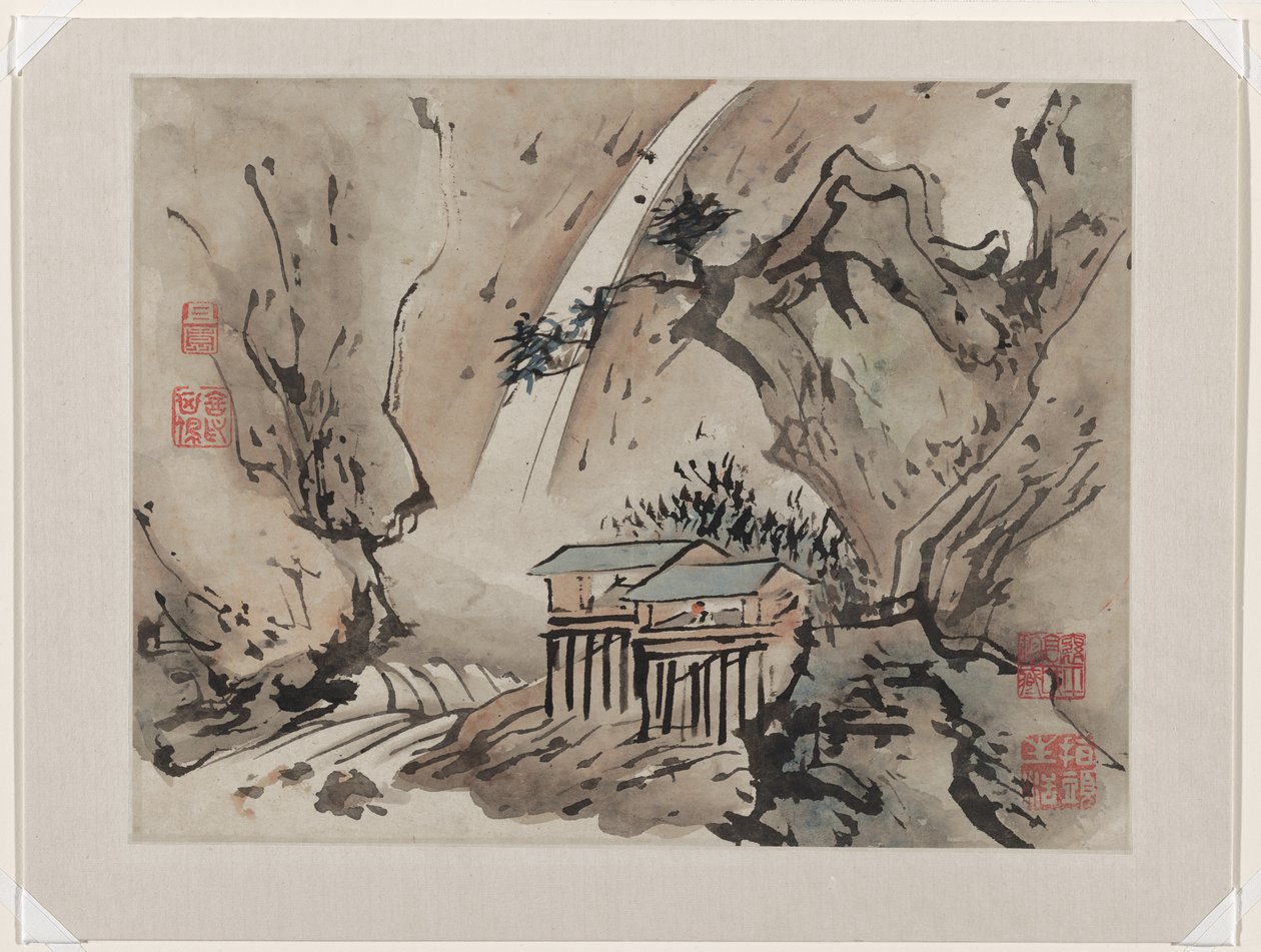 Fingerpainting, aus einem Album von zehn von Gao Qipei