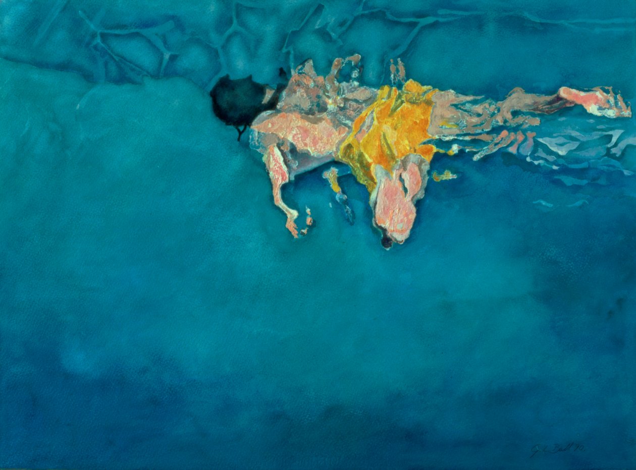 Schwimmer in Gelb, 1990 von Gareth Lloyd Ball
