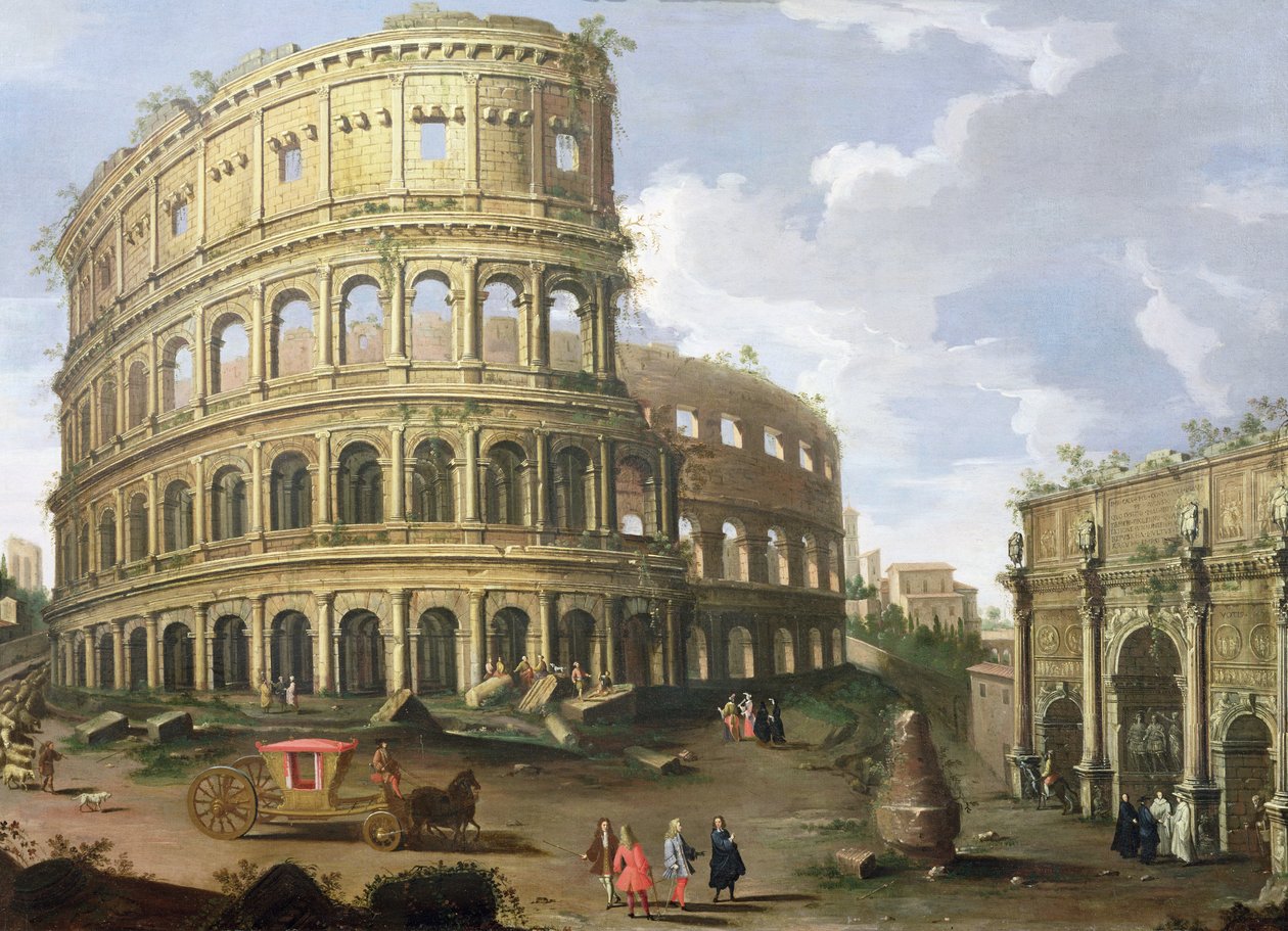 Ansicht des Kolosseums in Rom von Gaspar van Wittel