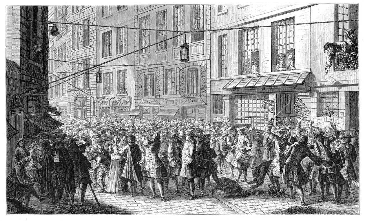 Quincampoix Straße, Paris, 1718 von Gaspard Duchange