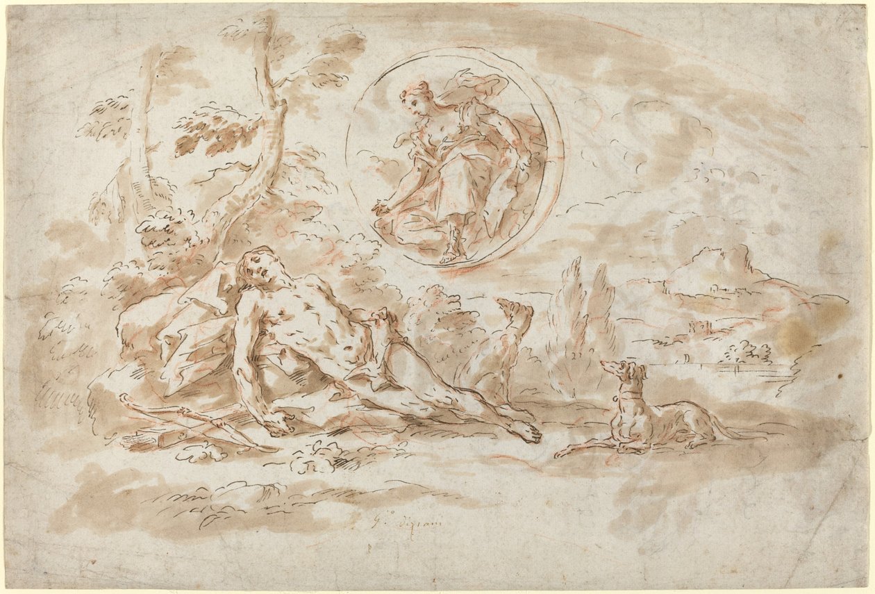 Diana und Endymion von Gaspare Diziani