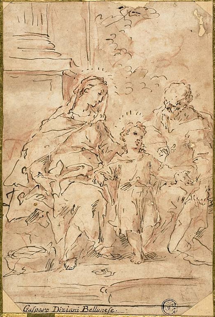 Heilige Familie von Gaspare Diziani