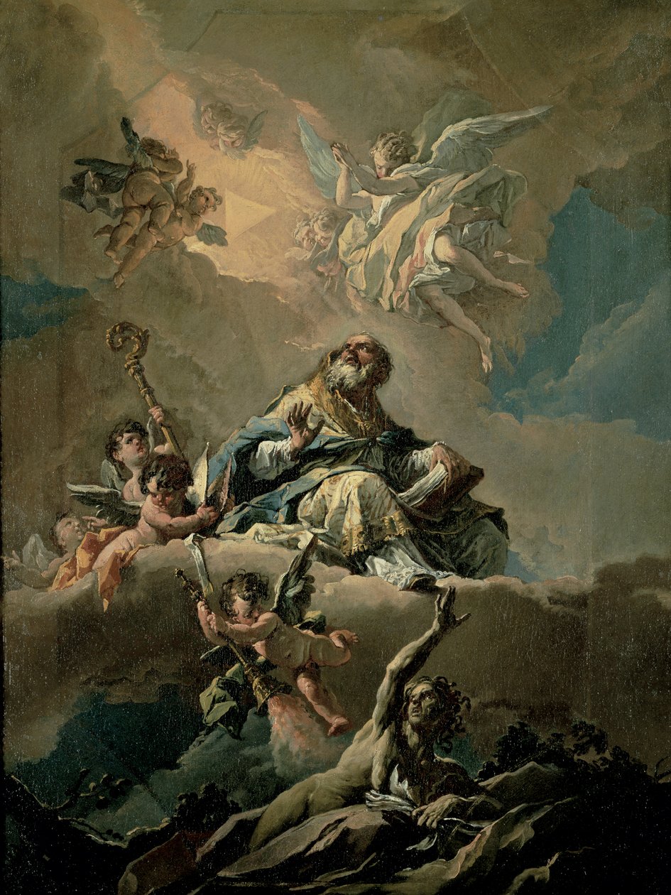 Der heilige Ambrosius in Herrlichkeit von Gasparo Diziani