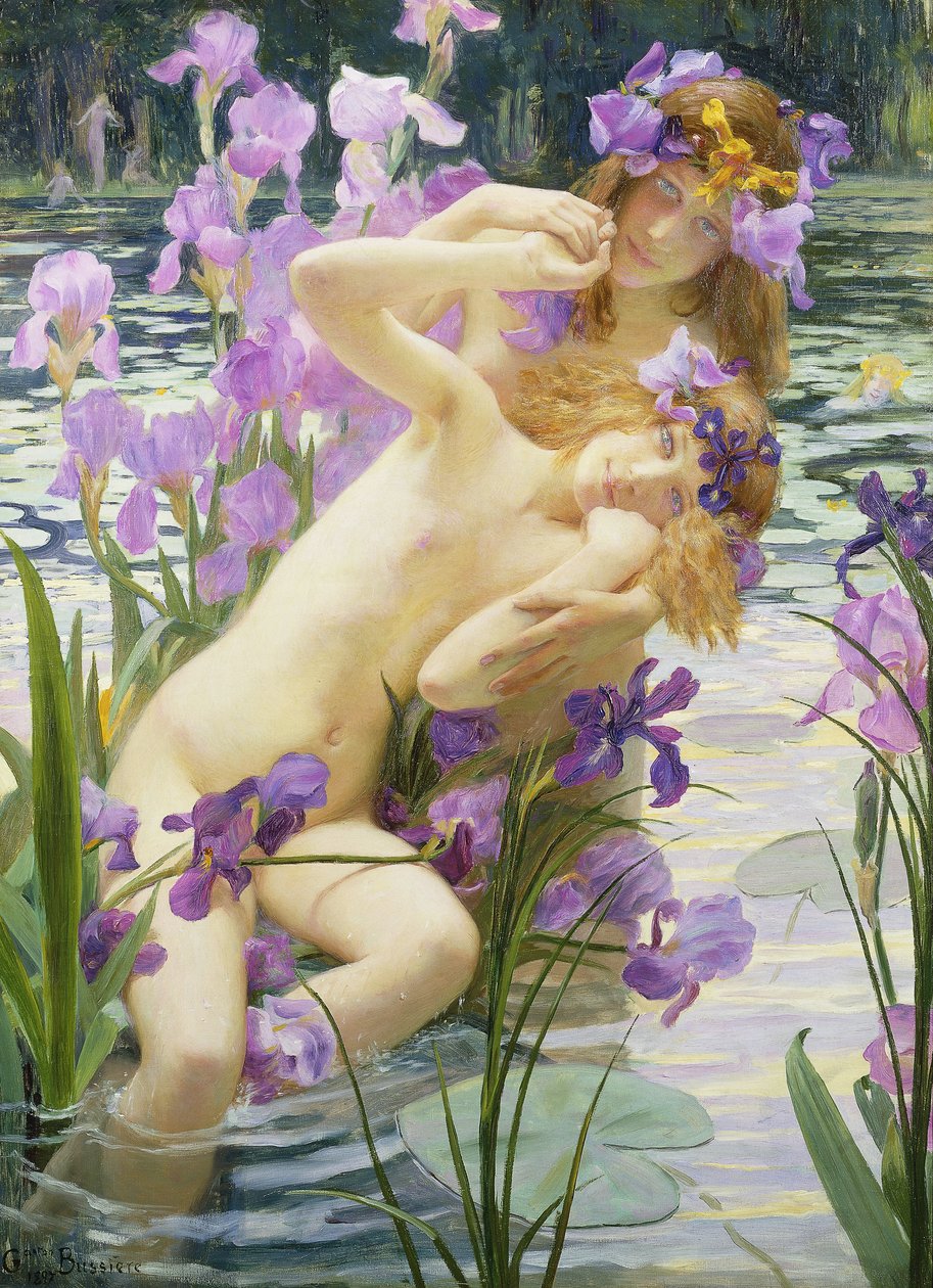 Badende Nymphen von Gaston Bussiere