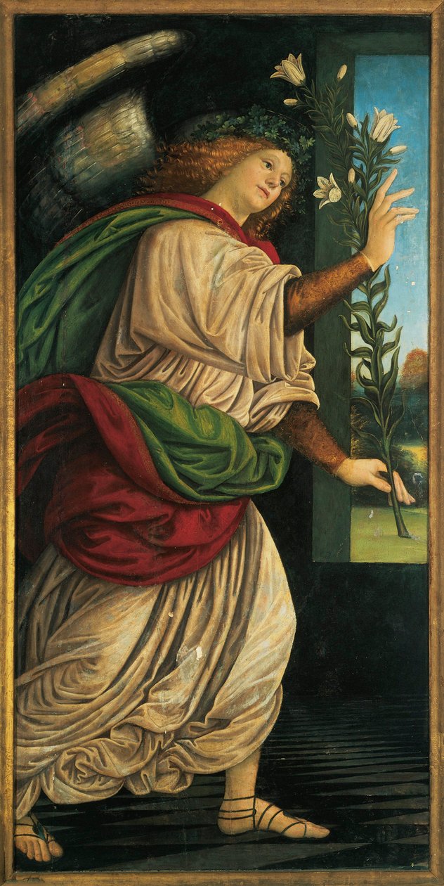 Italien, Varallo, Gemälde des Erzengels Gabriel von Gaudenzio Ferrari