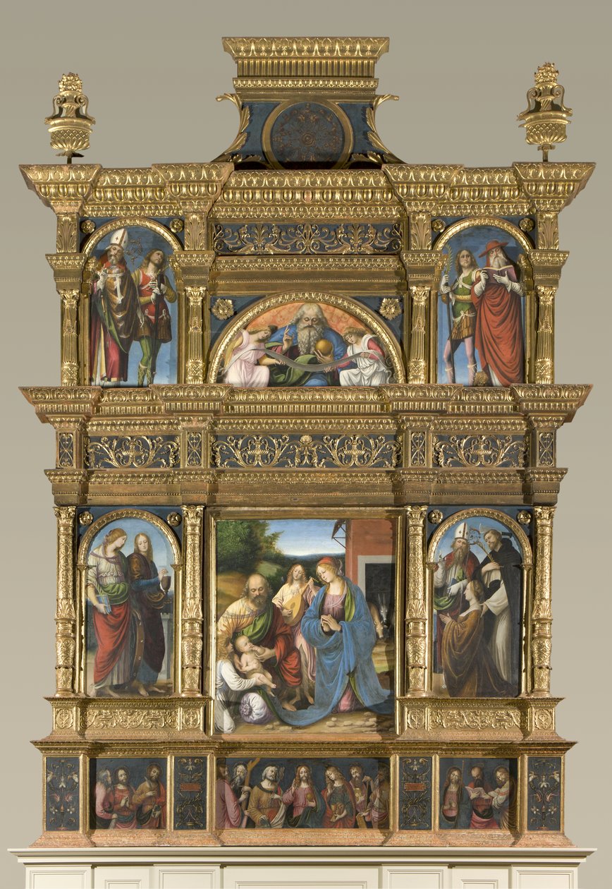 Geburt Christi und das letzte Abendmahl, Polyptychon von Gaudenzio Ferrari