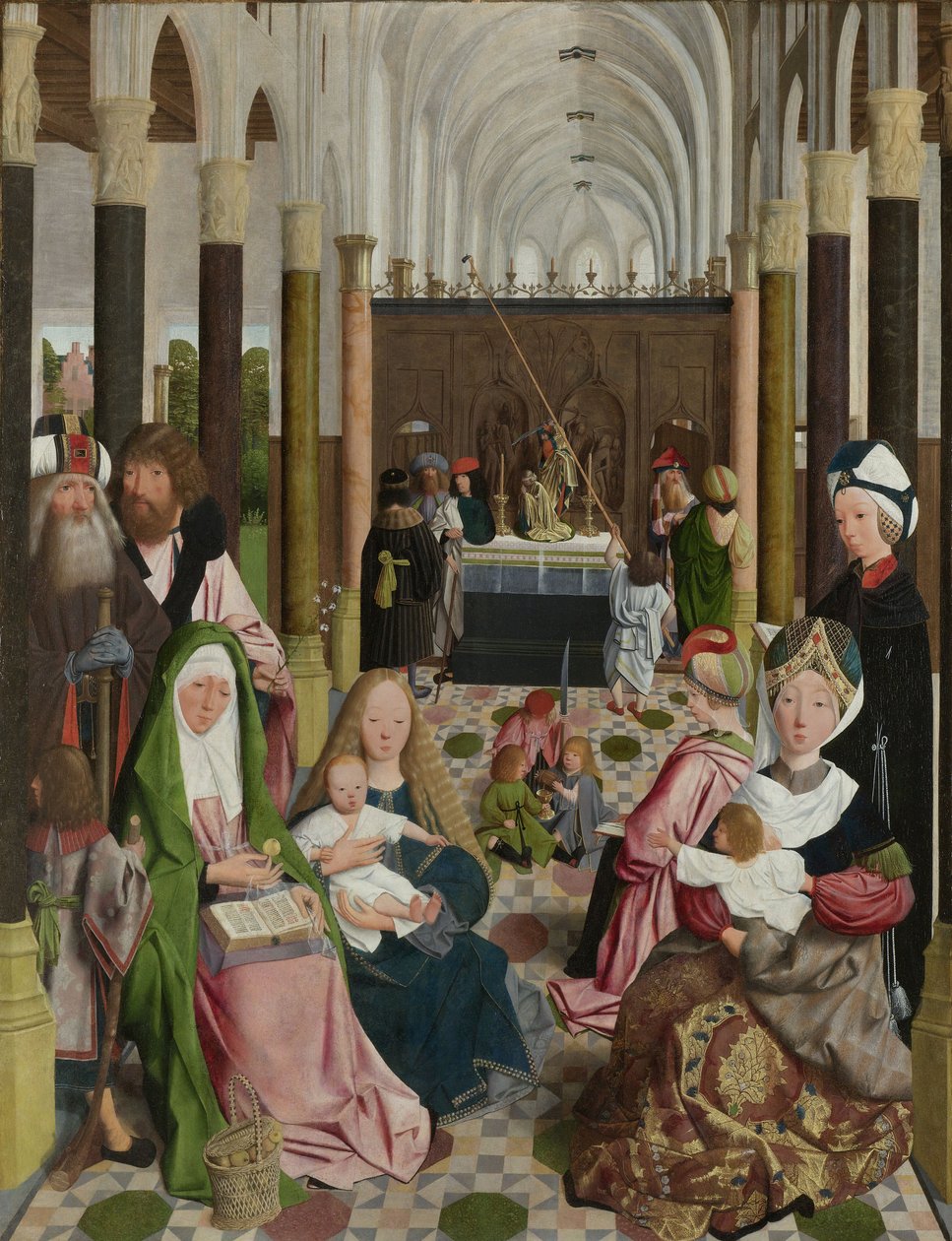 Die Heilige Verwandtschaft, ca. 1495 von Geertgen Tot sint Jans