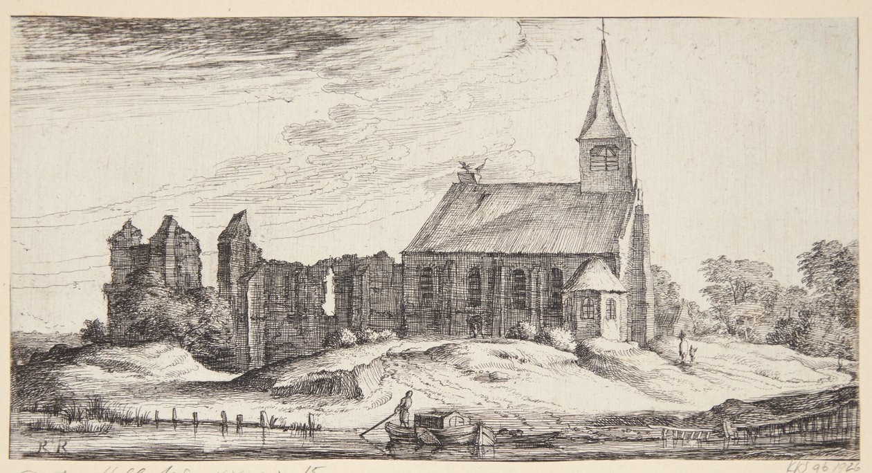 Blick auf die Kirche in Sloten von Geertruyt Roghman