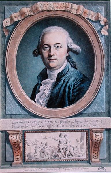 Porträt von Valentin Hauy (1745-1822) von Genevieve (after) Favart