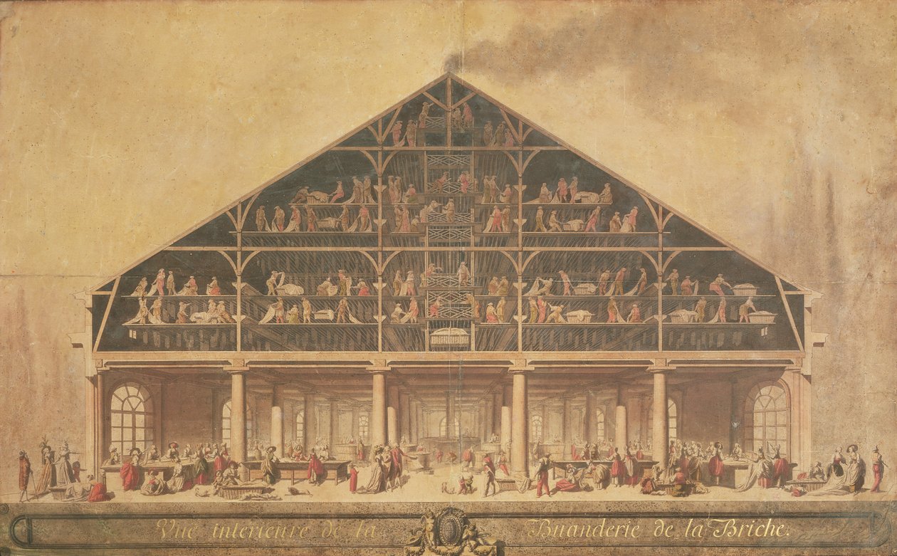 Innenansicht der Briche Wäscherei, Paris von Gentil