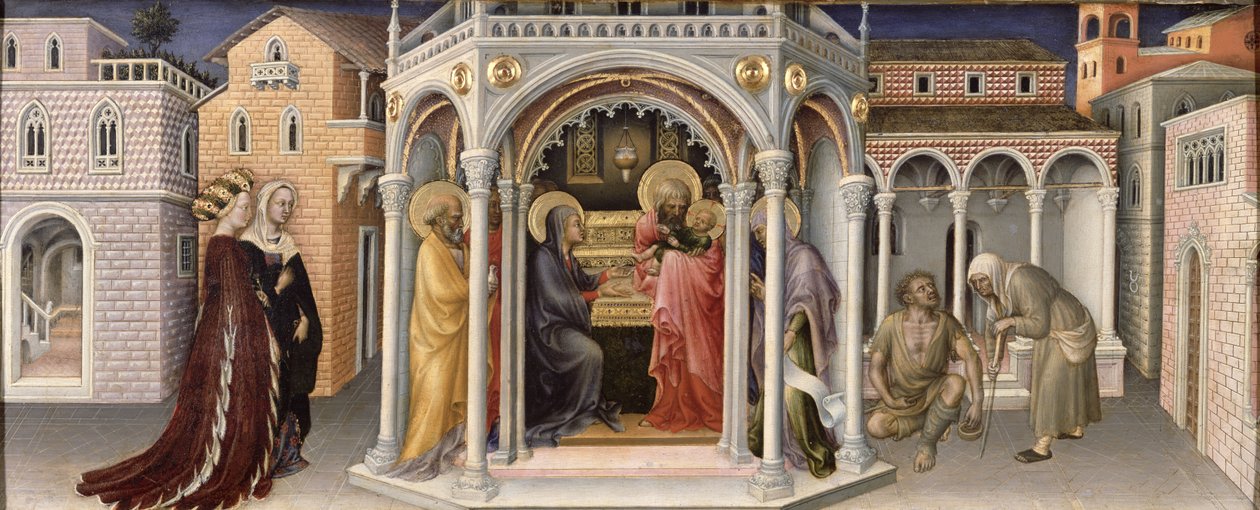 Die Darstellung im Tempel, vom Altarbild der Anbetung der Könige, 1423 von Gentile da Fabriano