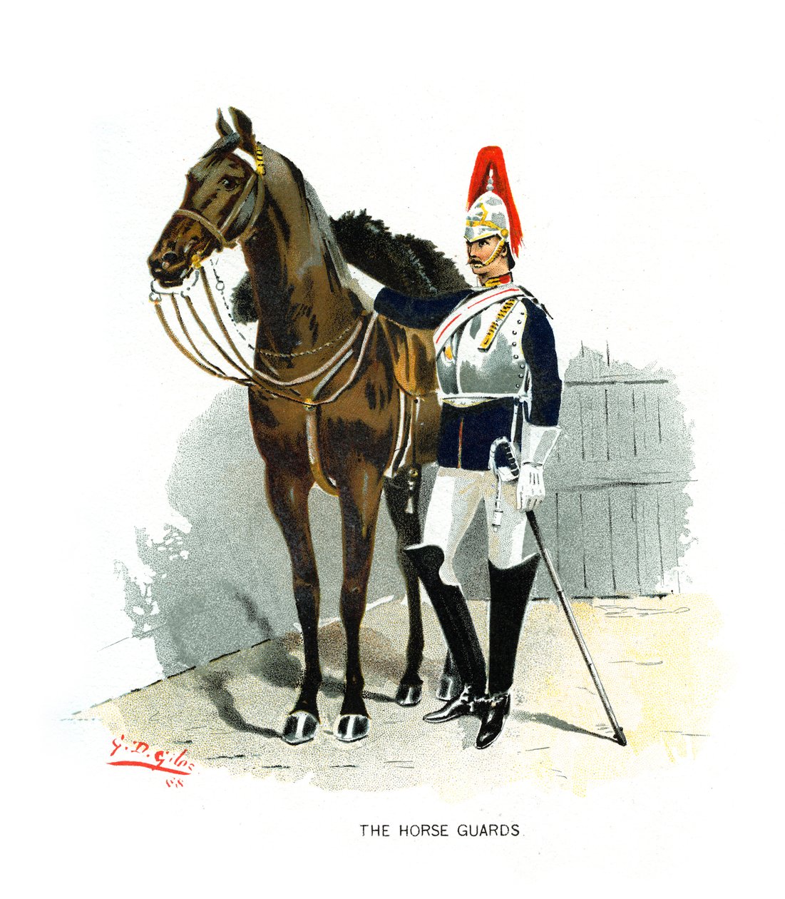 Die Horse Guards, um 1890 von Geoffrey Douglas Giles